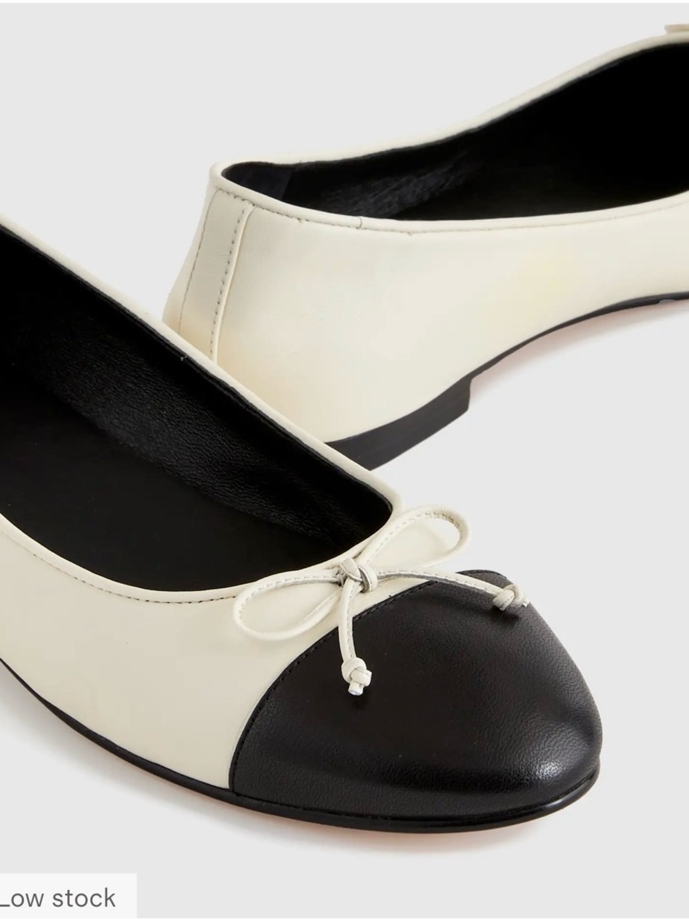 Quince Italian Leather Cap-Toe Ballet Flat